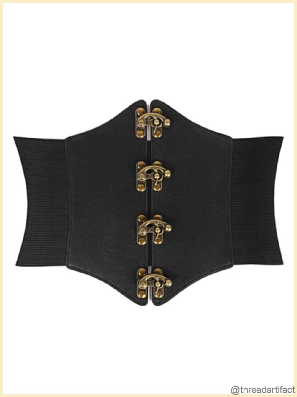 Women's Gothic Elastic Waist Belt Retro Wide Waspie Corset Belt